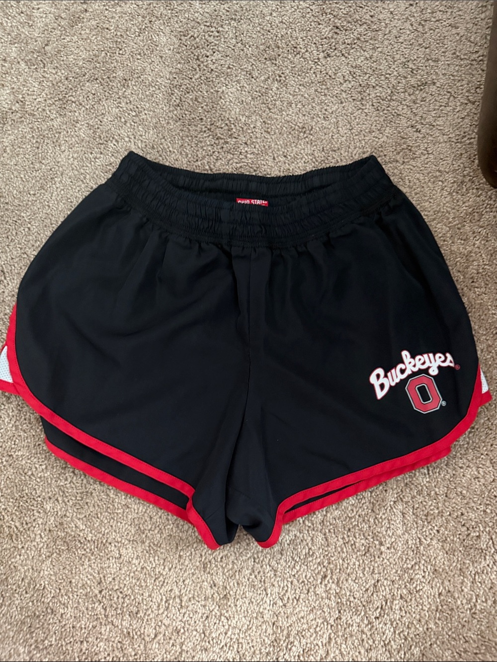 Black & Red Ohio State Athletic Shorts- size small